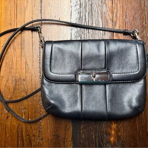 Coach black leather purse